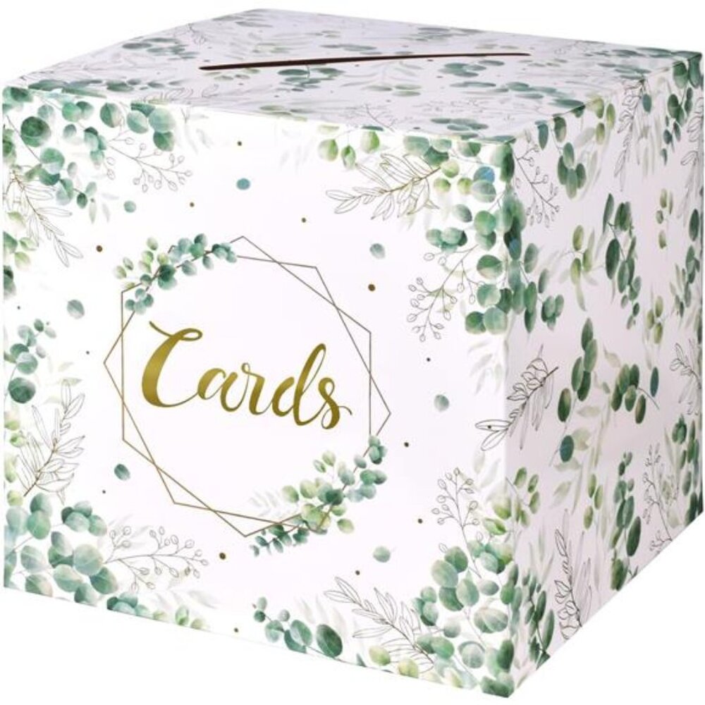 Sage Greenery Card Box Wedding Baby Shower Bridal Shower Party Favor Decor